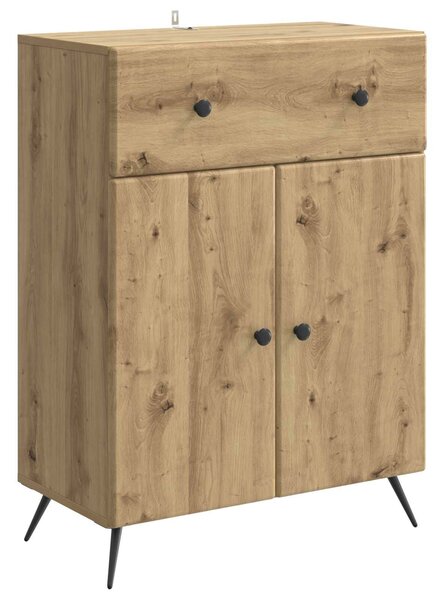 VidaXL Széf Kézműves Tölgy 66 x 34,5 x 90 cm Szerelt Fa