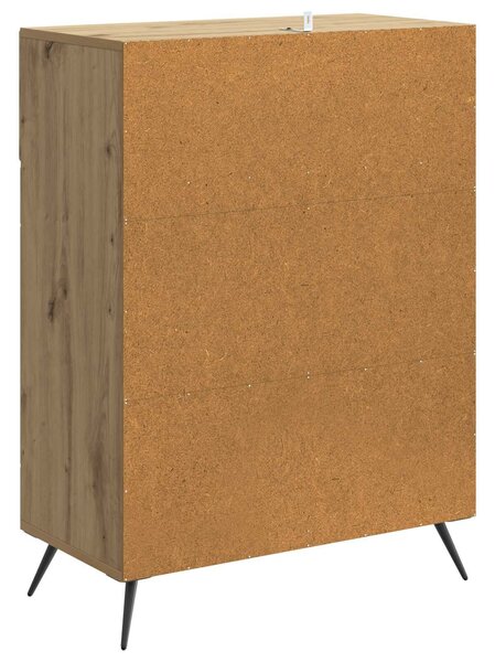 VidaXL Széf Kézműves Tölgy 66 x 34,5 x 90 cm Szerelt Fa
