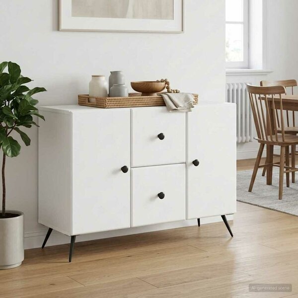VidaXL Széf Fehér 89 x 34,5 x 60 cm Szerelt Fa
