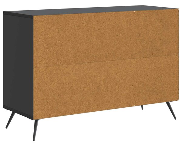 VidaXL Széf fiókkal Fekete 89 x 34,5 x 60 cm Szerelt Fa