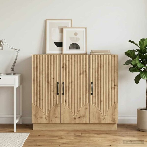 VidaXL Széf Kézműves Tölgy 89 x 34,5 x 77 cm Szerelt Fa