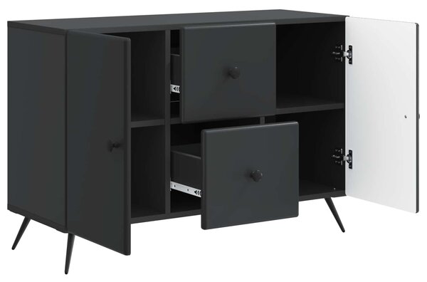 VidaXL Széf fiókkal Fekete 89 x 34,5 x 60 cm Szerelt Fa