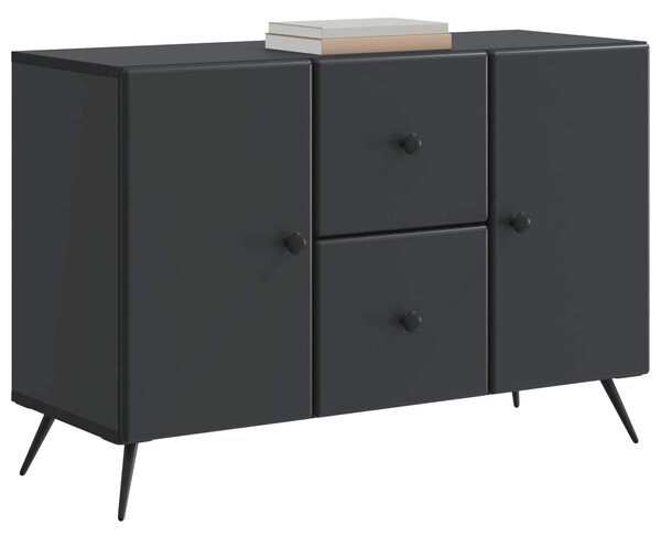 VidaXL Széf fiókkal Fekete 89 x 34,5 x 60 cm Szerelt Fa
