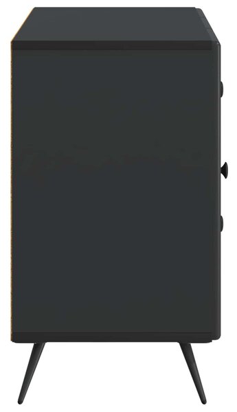 VidaXL Széf fiókkal Fekete 89 x 34,5 x 60 cm Szerelt Fa