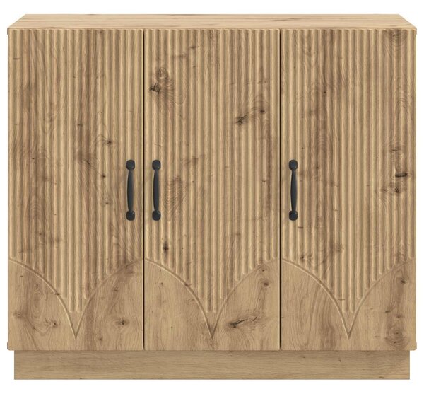 VidaXL Széf Kézműves Tölgy 89 x 34,5 x 77 cm Szerelt Fa