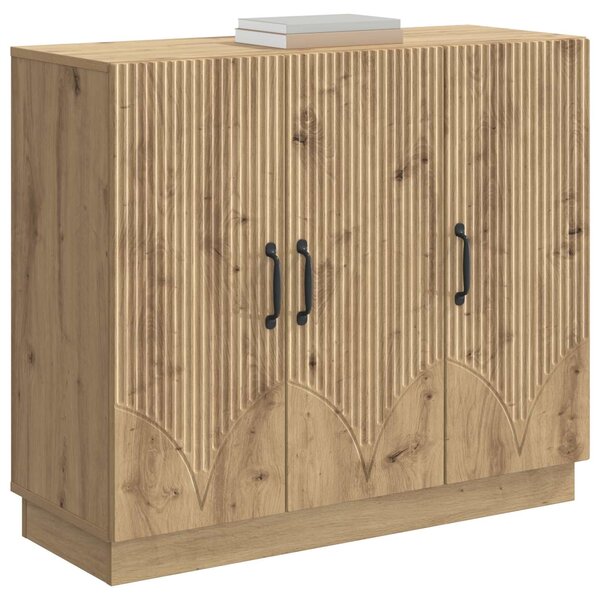 VidaXL Széf Kézműves Tölgy 89 x 34,5 x 77 cm Szerelt Fa