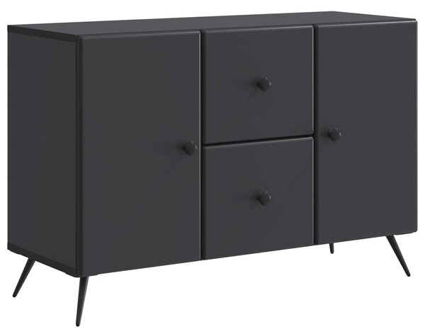 VidaXL Széf fiókkal Fekete 89 x 34,5 x 60 cm Szerelt Fa