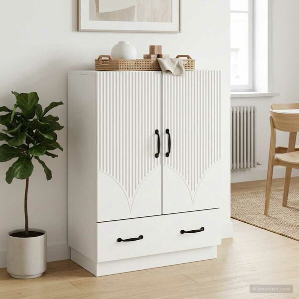 VidaXL Széf Fehér 66 x 34,5 x 92 cm Szerelt Fa