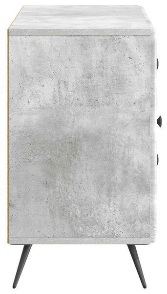 VidaXL Széf Betonszürke 89 x 34,5 x 60 cm Szerelt Fa