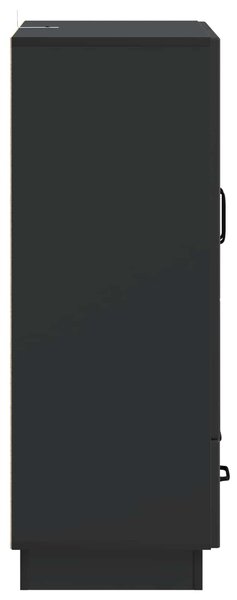 VidaXL Széf fiókkal Fekete 66 x 34,5 x 92 cm Szerelt Fa