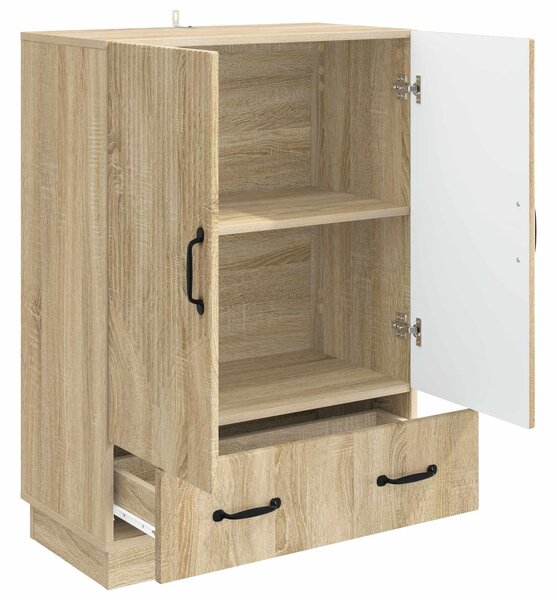 VidaXL Széf fiókkal Sonoma Tölgy 66 x 34,5 x 92 cm Szerelt Fa