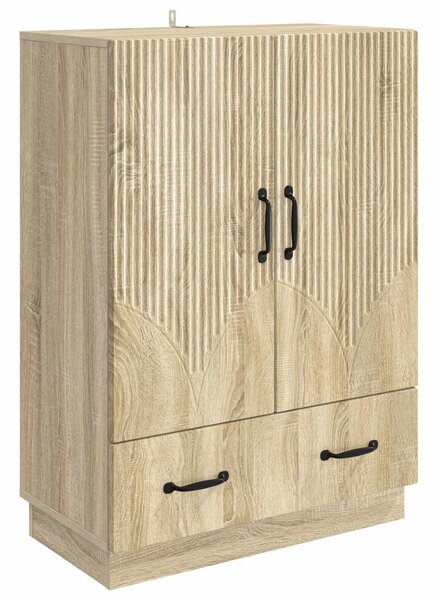 VidaXL Széf fiókkal Sonoma Tölgy 66 x 34,5 x 92 cm Szerelt Fa