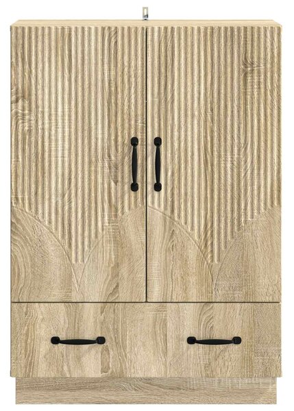 VidaXL Széf fiókkal Sonoma Tölgy 66 x 34,5 x 92 cm Szerelt Fa