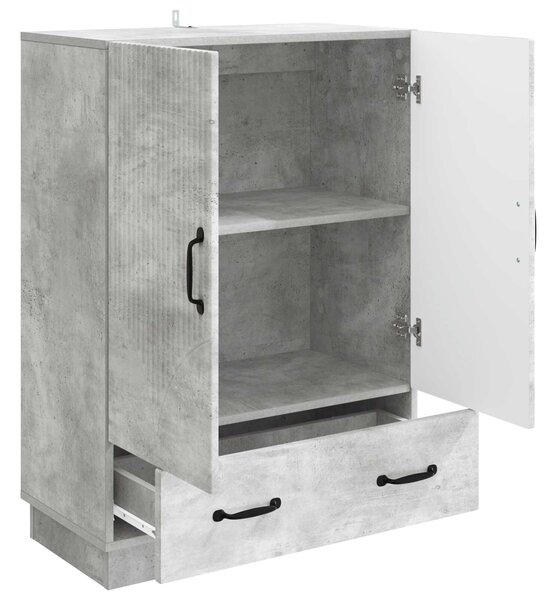 VidaXL Széf fiókkal Betonszürke 66 x 34,5 x 92 cm Szerelt Fa
