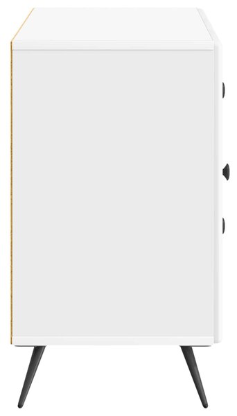 VidaXL Széf fiókkal Magasfényű Fehér 89 x 34,5 x 60 cm Szerelt Fa