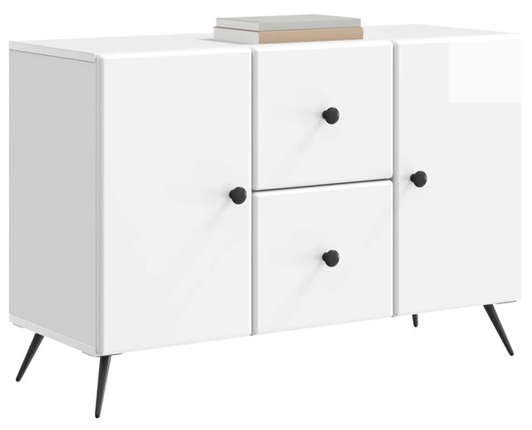 VidaXL Széf fiókkal Magasfényű Fehér 89 x 34,5 x 60 cm Szerelt Fa