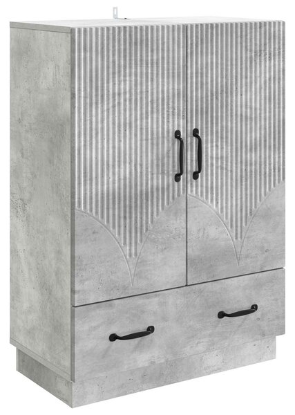 VidaXL Széf fiókkal Betonszürke 66 x 34,5 x 92 cm Szerelt Fa