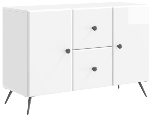VidaXL Széf fiókkal Magasfényű Fehér 89 x 34,5 x 60 cm Szerelt Fa