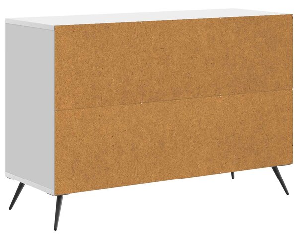 VidaXL Széf fiókkal Magasfényű Fehér 89 x 34,5 x 60 cm Szerelt Fa