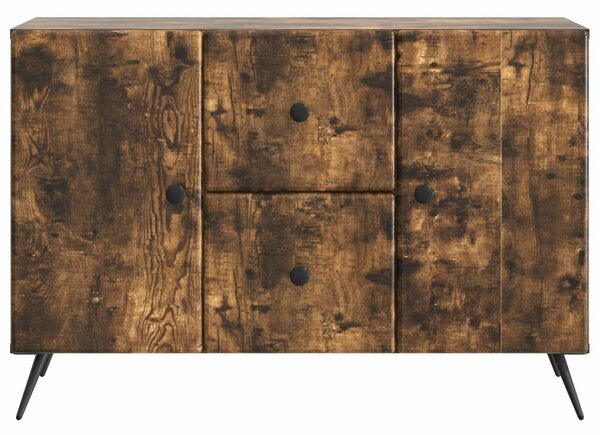 VidaXL Széf fiókkal Füstös Tölgy 89 x 34,5 x 60 cm Szerelt Fa