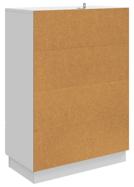 VidaXL Széf fiókkal Magasfényű Fehér 66 x 34,5 x 92 cm Szerelt Fa