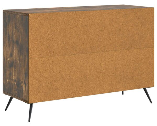 VidaXL Széf fiókkal Füstös Tölgy 89 x 34,5 x 60 cm Szerelt Fa