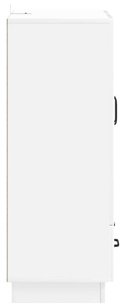 VidaXL Széf fiókkal Magasfényű Fehér 66 x 34,5 x 92 cm Szerelt Fa