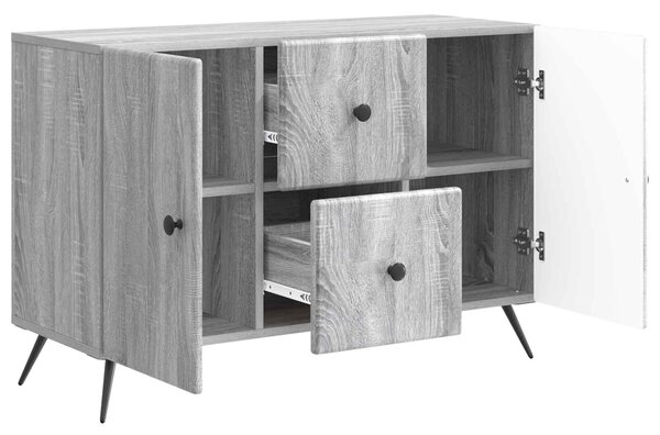 VidaXL Széf fiókkal Szürke Sonoma 89 x 34,5 x 60 cm Szerelt Fa