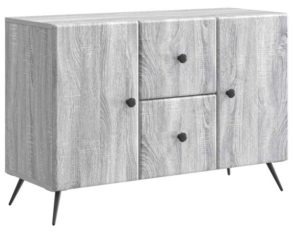 VidaXL Széf fiókkal Szürke Sonoma 89 x 34,5 x 60 cm Szerelt Fa