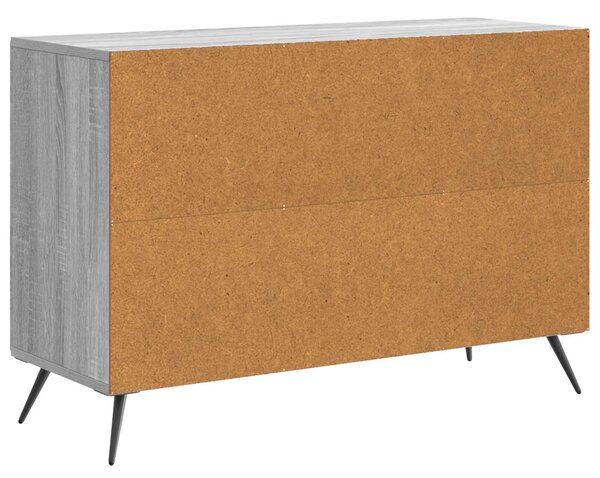 VidaXL Széf fiókkal Szürke Sonoma 89 x 34,5 x 60 cm Szerelt Fa