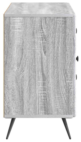 VidaXL Széf fiókkal Szürke Sonoma 89 x 34,5 x 60 cm Szerelt Fa