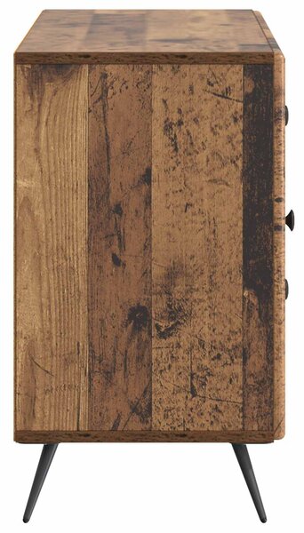 VidaXL Széf fiókkal Antik Fa 89 x 34,5 x 60 cm Szerelt Fa
