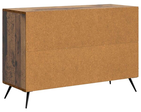 VidaXL Széf fiókkal Antik Fa 89 x 34,5 x 60 cm Szerelt Fa