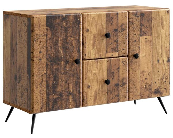 VidaXL Széf fiókkal Antik Fa 89 x 34,5 x 60 cm Szerelt Fa