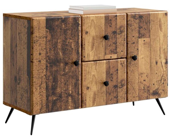 VidaXL Széf fiókkal Antik Fa 89 x 34,5 x 60 cm Szerelt Fa