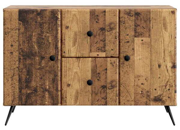 VidaXL Széf fiókkal Antik Fa 89 x 34,5 x 60 cm Szerelt Fa