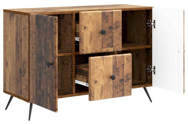VidaXL Széf fiókkal Antik Fa 89 x 34,5 x 60 cm Szerelt Fa