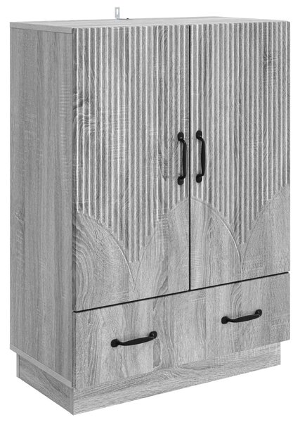 VidaXL Széf fiókkal Szürke Sonoma 66 x 34,5 x 92 cm Szerelt Fa