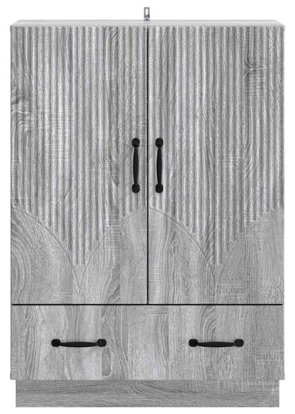VidaXL Széf fiókkal Szürke Sonoma 66 x 34,5 x 92 cm Szerelt Fa