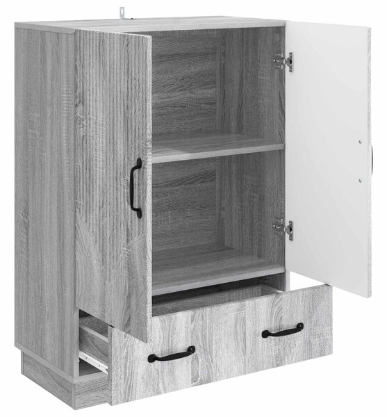 VidaXL Széf fiókkal Szürke Sonoma 66 x 34,5 x 92 cm Szerelt Fa