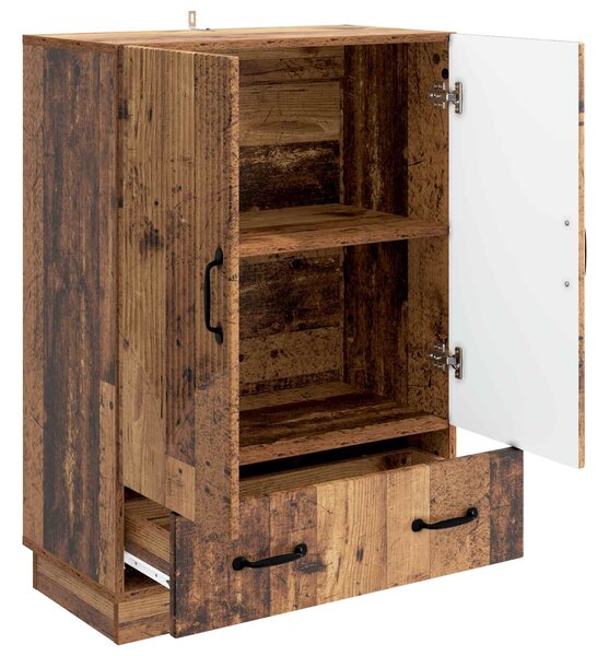 VidaXL Széf fiókkal Antik Fa 66 x 34,5 x 92 cm Szerelt Fa