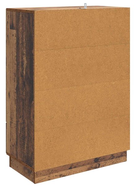 VidaXL Széf fiókkal Antik Fa 66 x 34,5 x 92 cm Szerelt Fa