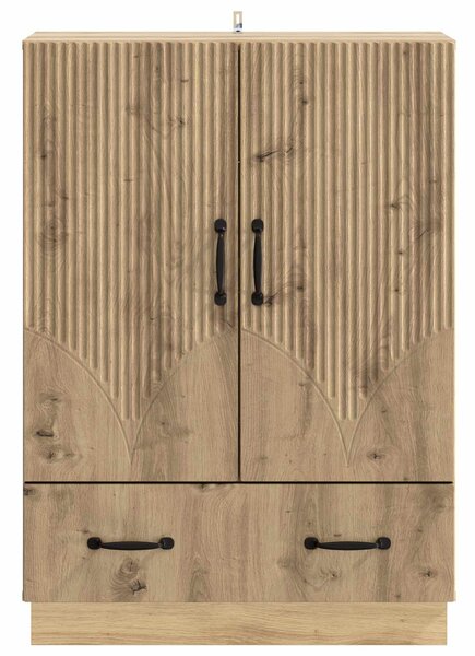 VidaXL Széf Kézműves Tölgy 66 x 34,5 x 92 cm Szerelt Fa