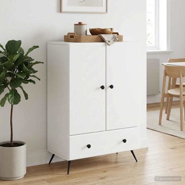 VidaXL Széf Fehér 66 x 34,5 x 95 cm Szerelt Fa