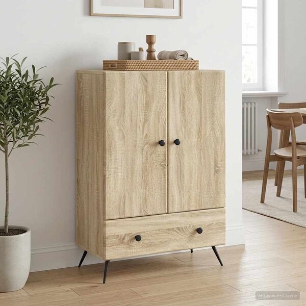 VidaXL Széf Sonoma Tölgy 66 x 34,5 x 95 cm Szerelt Fa