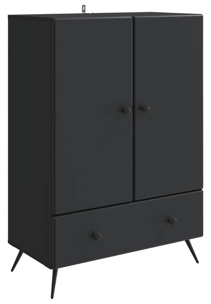 VidaXL Széf Fekete 66 x 34,5 x 95 cm Szerelt Fa