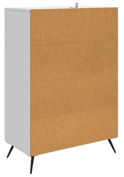 VidaXL Széf Magasfényű Fehér 66 x 34,5 x 95 cm Szerelt Fa