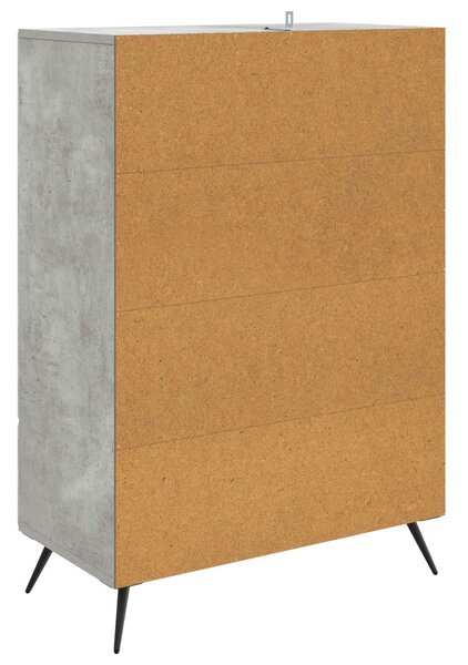 VidaXL Széf Betonszürke 66 x 34,5 x 95 cm Szerelt Fa