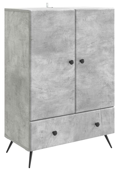 VidaXL Széf Betonszürke 66 x 34,5 x 95 cm Szerelt Fa