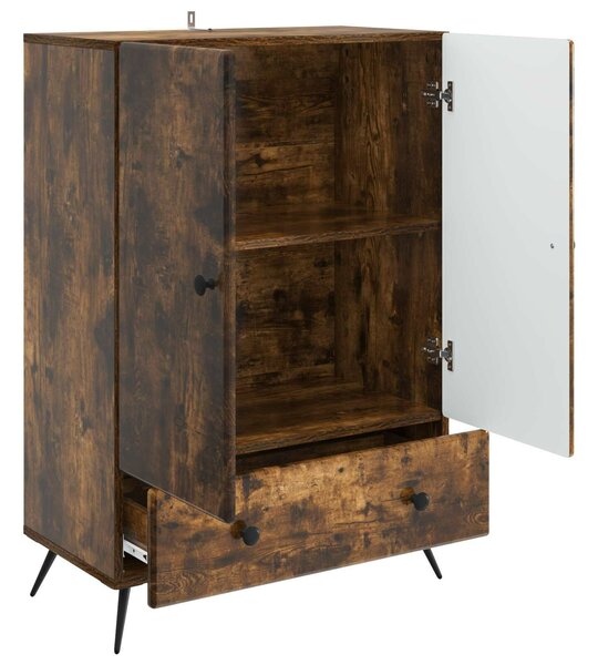 VidaXL Széf Füstös Tölgy 66 x 34,5 x 95 cm Szerelt Fa